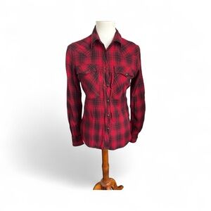 Ralph Lauren  denim &supply Red Plaid Button-Up Shirt